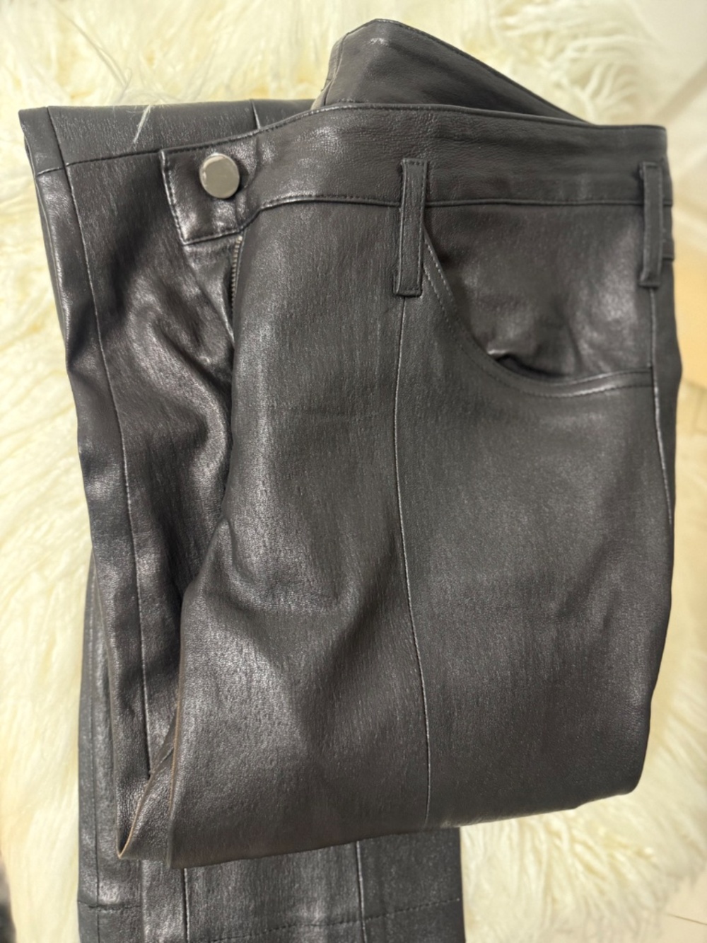 Tory Burch 100% Leather Skinny Leg Pants - Picture 3 of 11